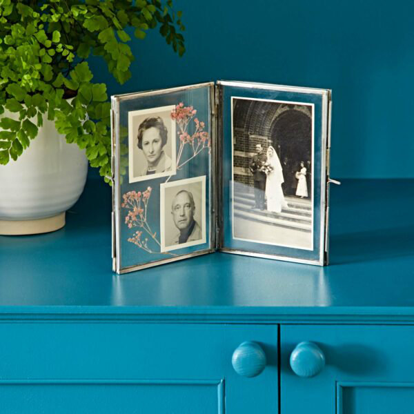Metal Picture Frame, Antique Silver, 16cm x 22.5cm