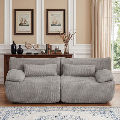 78" Loveseat Corduroy Sofa, Cloud-inspired Design, Modern Sofa For Living Rooms, Apartments & Guest Rooms