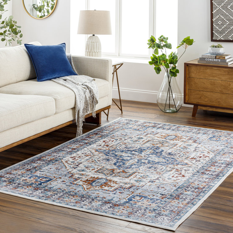 Mittler Oriental Machine Woven Polyester Area Rug in Brown