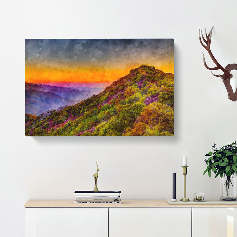 Sequoia National Park In Nevada Painting - Wrapped Canvas Print, 40cm H x 60cm W x 3cm D
