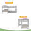 Lit simple en L avec lit gigogne-111260523