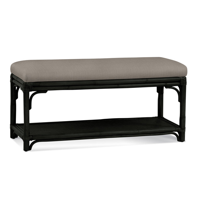Summer Retreat Wicker Shelf Storage Bench