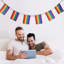 Rainbow Flag LGBT Pride String Flag - Banners For Pansexuality, Bisexuality, Transgender - 26 Feet 32 Flags