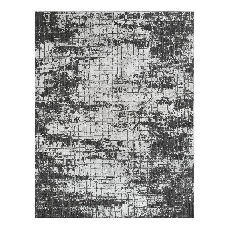 Tapis intérieur / extérieur d'extérieur moderne, Rectangle 7 pi 10 po x 10 pi