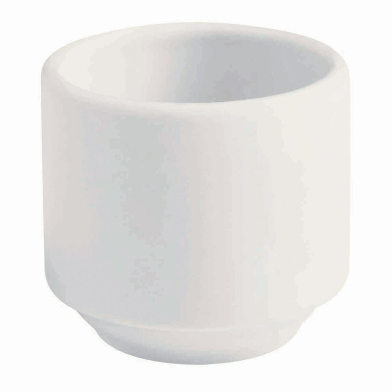 GET Coquetier en porcelaine haute résistance, 1,5 oz, blanc (ensemble de 12)