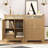 Coffee Bar Cabinet, Modern Farmhouse Buffet Sideboard  with Drawer and Adjustable Shelf
