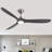 3 Blade Gray Solid Wood Ceiling Fan With Light And Remote Control-60340092