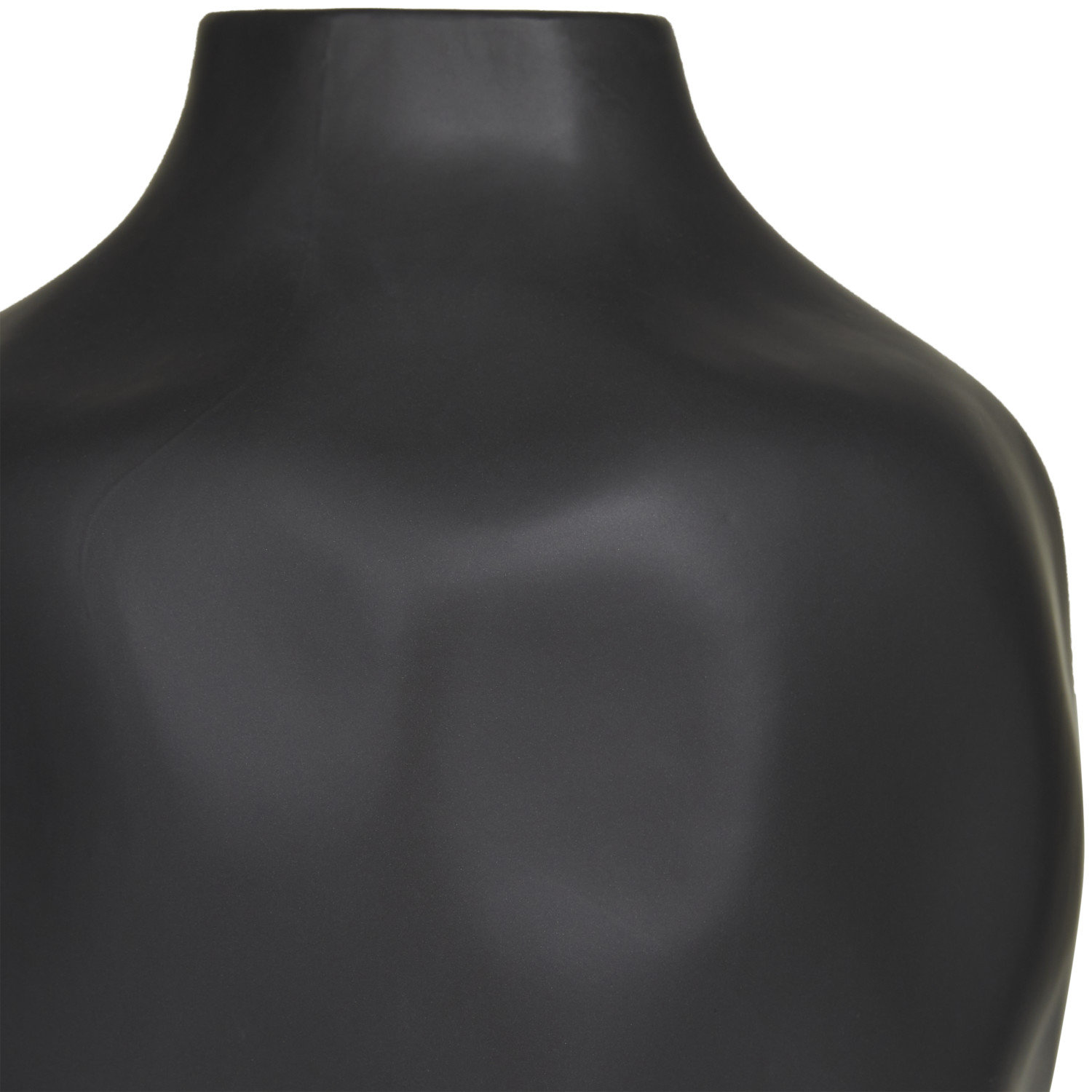 Stoneware Table Vase, Brown, 13.8" H x 9.35" W x 9.25" D