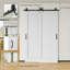 Porte de grange coulissante 64 * 80 - Blanc-114625341
