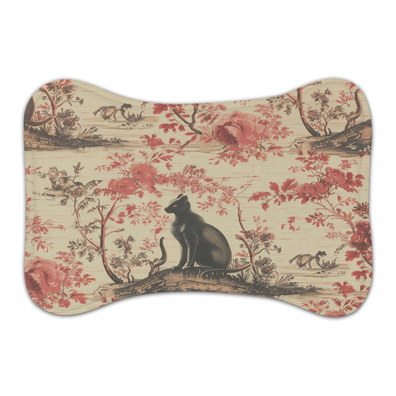 Tapis d'alimentation en forme de chat pour chat