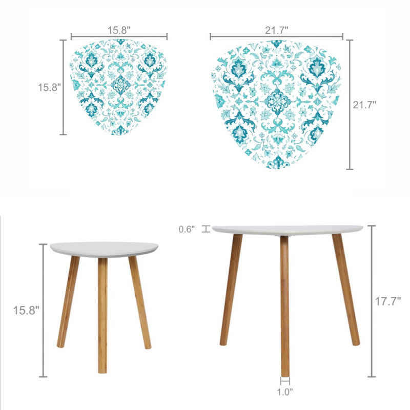 Ensemble de 2 tables basses gigognes Triangle