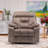 Ryun 40.94"W Oversize Upholsetery Liftable Massage Heater Power Recliner, Cup Holders, Dual Remote-86568148