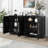 Sideboard With 4 Doors Large Storage Space Buffet Cabinet-1736831430
