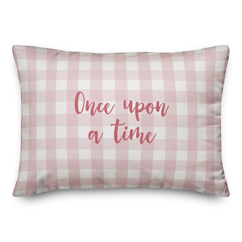Plaid Throw Pillow, Pink