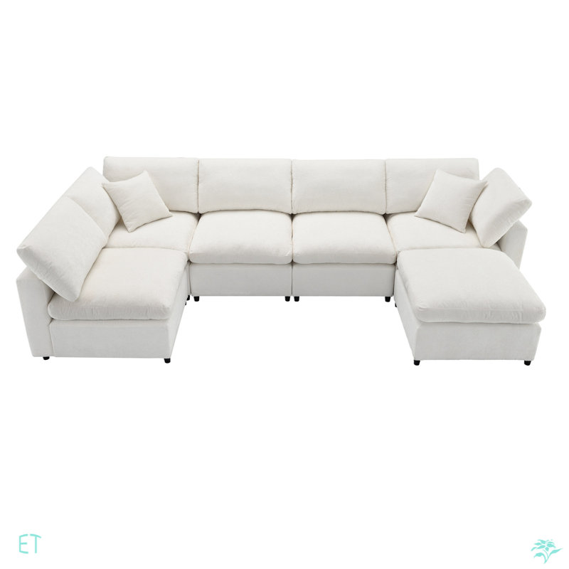 Canapé modulaire confortable en tissu