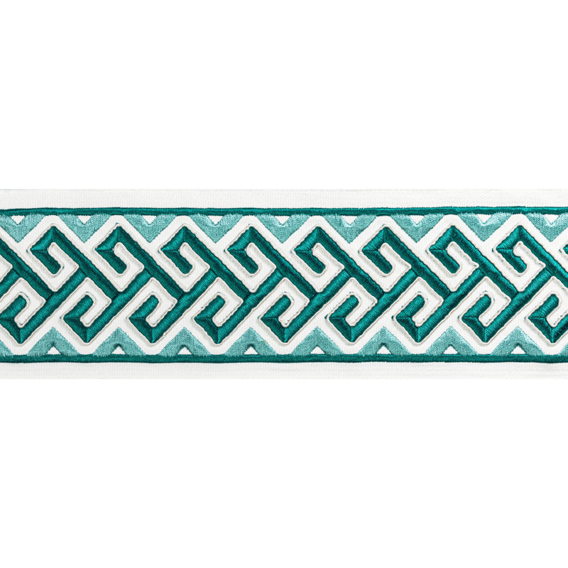 Treillis Passementerie II Audette Cotton Blend Trim, Aqua