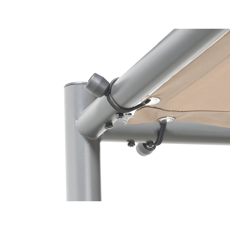 28m x 28m Metal Pergola, Taupe