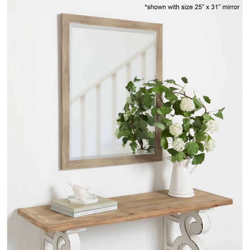 Brucie Flat Mirror, Rustic Brown, 39" x 27"