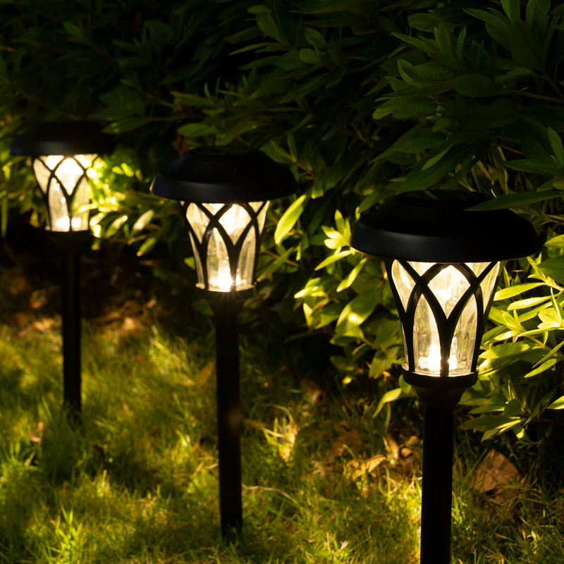 gigalumi Low Voltage Solar Powered Integrated LED Metal Pathway Light Pack (Set of 6)