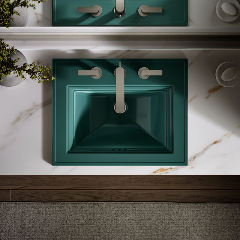 Memoirs® Stately Drop-in Bathroom Sink, 8" Centers, Teal