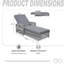 Chaise longue d'extérieur inclinable avec accoudoirs-379995307