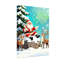 Noël père Noël avec renne dans un paysage enneigé-976470483