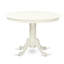 L'ensemble de table de cuisine 3 pièces pour petits espaces comprend une table de salle à manger ronde avec piédestal et 2 chaises en bois massif, babeurre et cerise-1247586734-1228959442-1275752887
