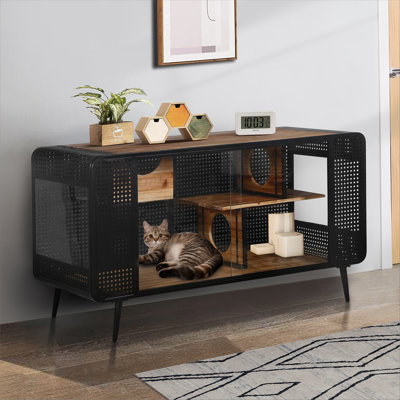 Maison de chat spacieuse et élégante pour diverses pièces, assurant le confort et l'intimité de votre animal de compagnie.