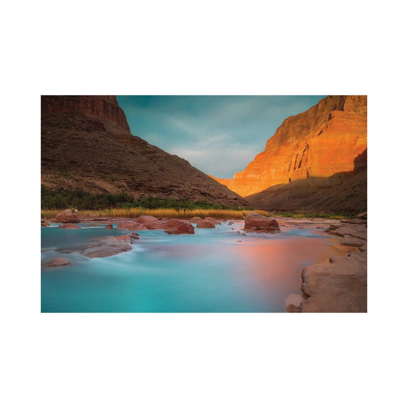 Landscape With Little Colorado River In Canyon, Chuar Butte, Grand Canyon National Park, Arizona, USA by Panoramic Images - Wrapped Canvas Print