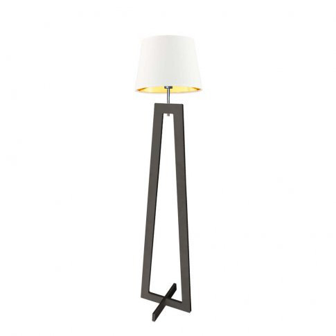 Pip 160cm Novelty Floor Lamp, White, Brown/Gold Inside