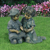 Girl and Boy Reading Statue