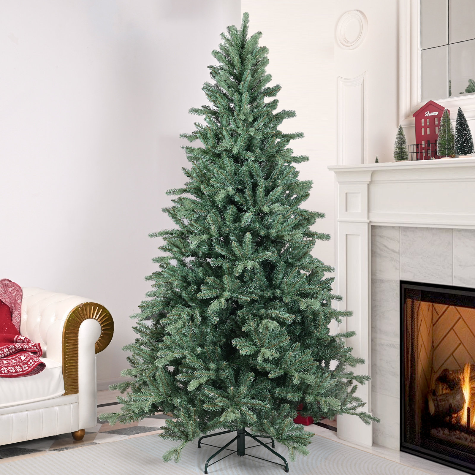 Unlit Blue Spruce Artificial Christmas Tree, 5 ft