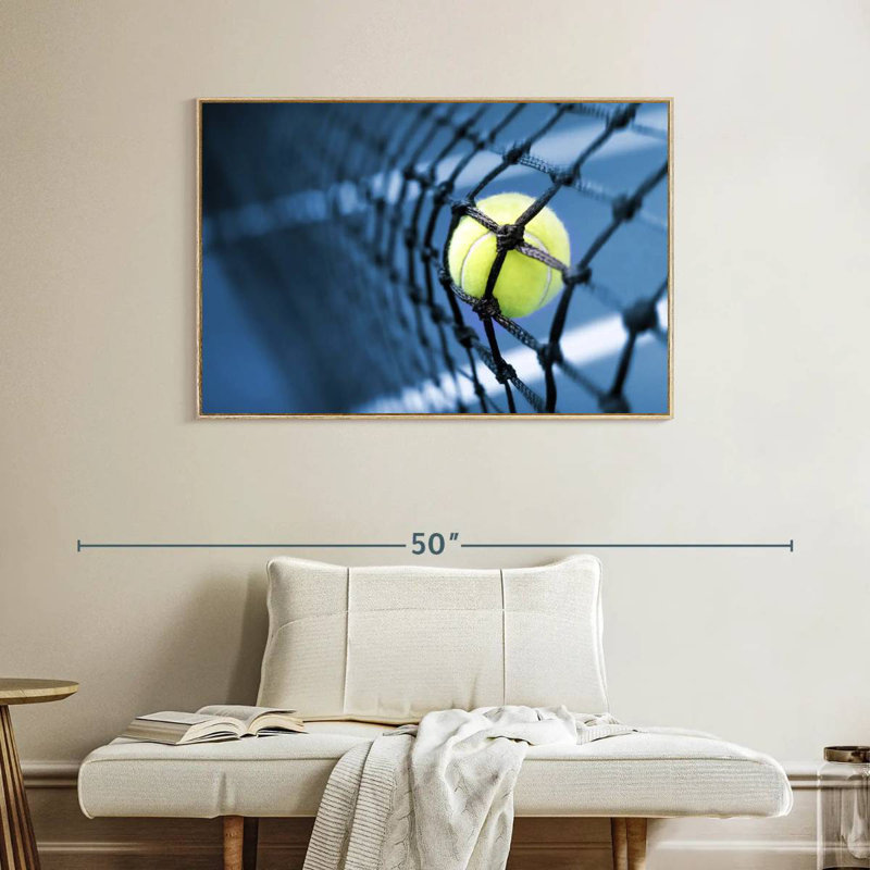 Filet de tennis, Cadre flottant en bois naturel, 40 po x 27 po