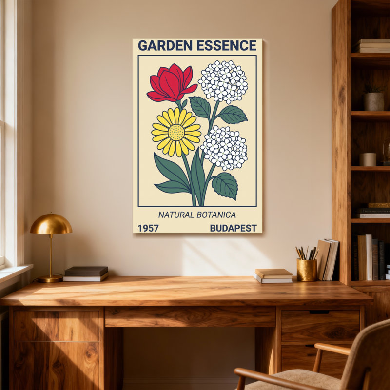 Plantes et fleurs, essence de jardin, botanique naturelle, Budapest, 1957, H 40 po x l 28 po