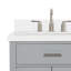 Meuble-lavabo simple 36 po avec plateau en quartz blanc Abbate-85364133