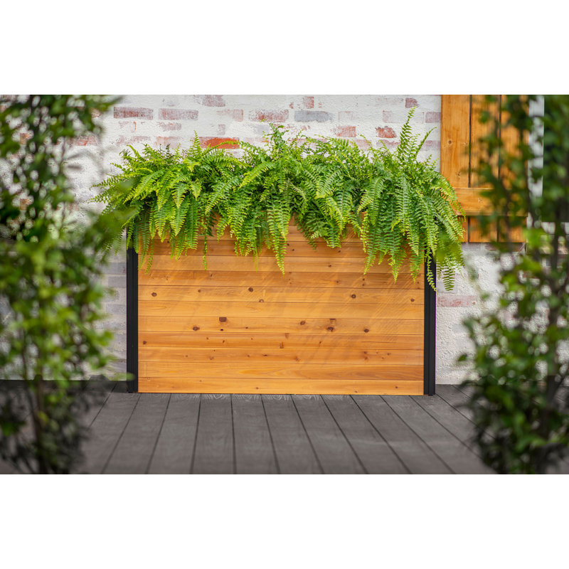 Mezza Parklette Planter, 32.25" H x 59" W x 16.13" D, Brown