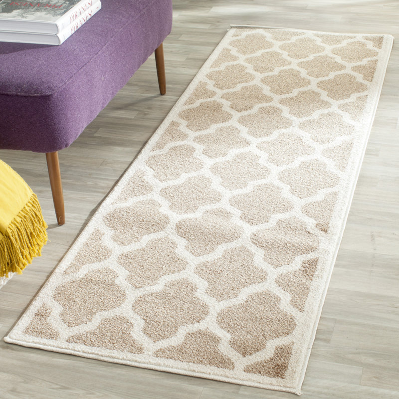 Tapis géométrique Daneya Performance, Tapis de couloir 2 pi 3 po x 9 pi