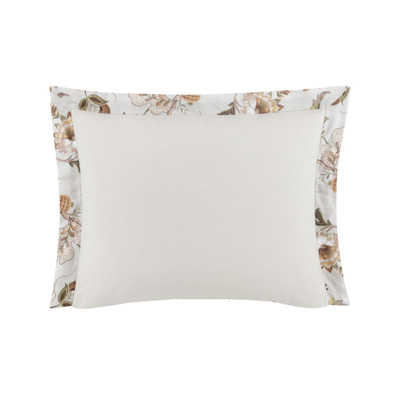 King Gray Cotton Reversible Floral Comforter Set