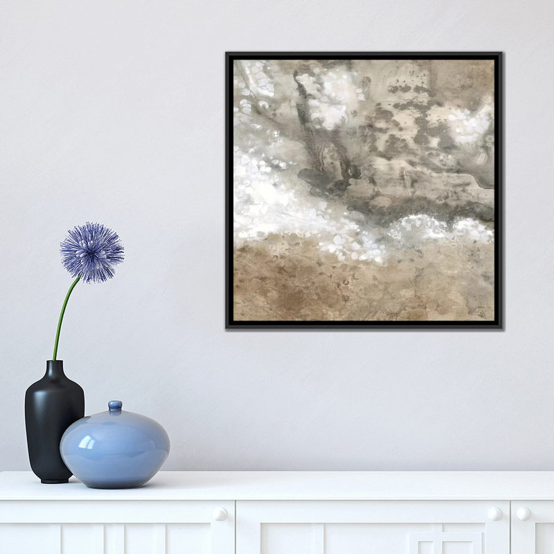 « earthen i », impression sur toile, H 18 po x l 18 po x P 1,5 po, Toile avec cadre noir, Pas de tapis