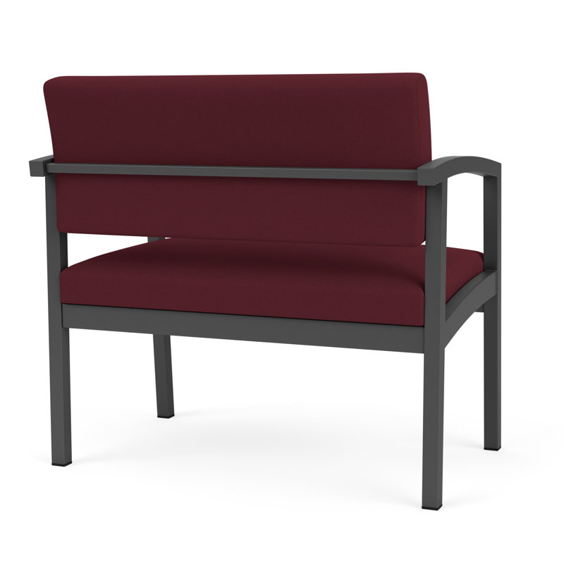 Chaise en acier Lenox, Gris anthracite, Vin Visite Libre- Tissu uni