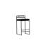 Beachley Upholstered Counter Stool with Metal Frame