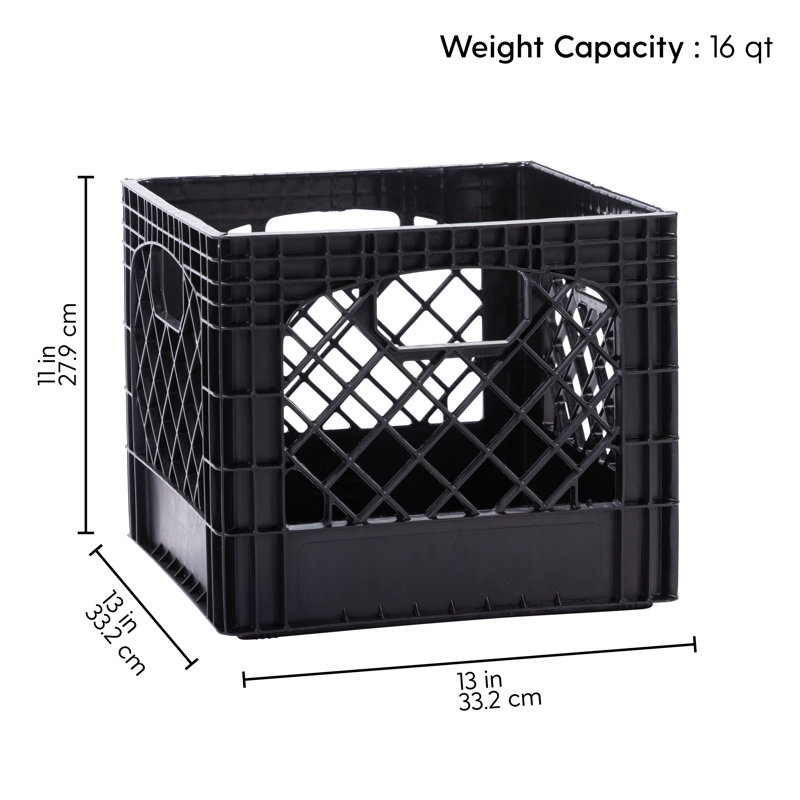 Cage à lait en plastique 16 litres, 16 pintes, Noir, 1 pièce