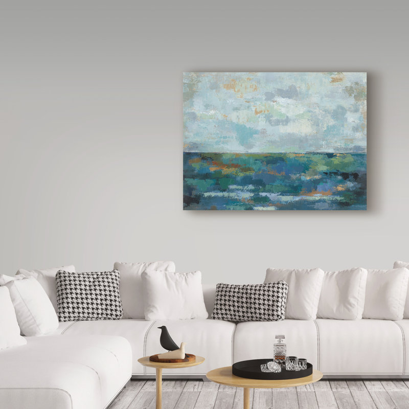 « seascape sketches ii crop », reproduction de peinture à l’acrylique sur toile tendue, H 14 po x l 19 po x P 2 po