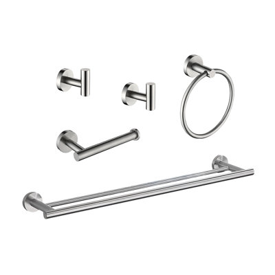 5 Piece Bathroom Towel Rack Set Wall Mount