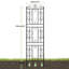 Wulfram 182.05cm H x 50.05cm W Iron Lattice Panel Trellis Side Panel