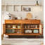 Buffet en bois massif et papier indonésien de style Wabi-sabi-1482725281