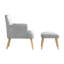 Douglasland Velvet Armchair with Footstool-353228232