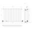 iBathUK Belgravia Horizontal Single Slim Flat Panel Radiator-115988034-115988036