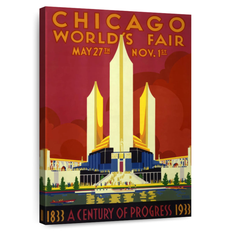 Lilie Chicago, exposition universelle de 1933, H 45 po x l 30 po