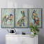 Fantastic Florals Fox, assis sur toile, 3 pièces-91416220-91416219
